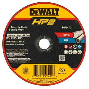 DISCO DE CORTE DE METAL HP2  7" 180MM, DW84701